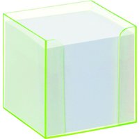 folia Zettelbox transparent grün inkl. 800 Notizzettel von folia