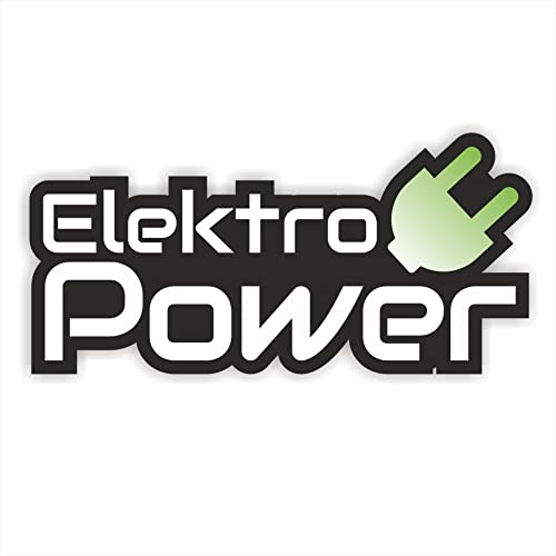 folien-zentrum - Elektroauto E-Auto Elektro Power Aufkleber 12,5x6cm - Sticker Autoaufkleber - Öko Strom Steckdose Umwelt Eco Bio Grün - Autosticker Decal Tuning 28 von folien-zentrum