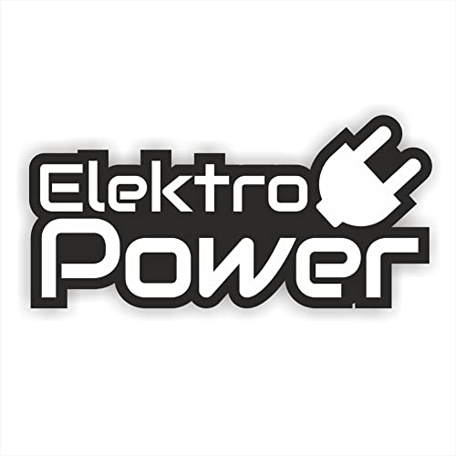 folien-zentrum - Elektro Power Stecker 12,5x6cm - hochwertiger Aufkleber Auto Elektroauto - Sticker E-Auto - Öko Strom Eco Bio Grün - Decal Autoaufkleber Tanken Tuning - Made in Germany 27 von folien-zentrum