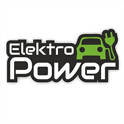 folien-zentrum - Elektro Power 2,5x6cm - hochwertiger Aufkleber Auto Elektropower - Sticker Elektroauto E-Auto - Öko Strom Umwelt Energie Eco Bio Grün - Autosticker Tuning 30 von folien-zentrum