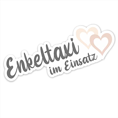 folien-zentrum - Enkeltaxi im Einsatz 16x5,5cm hochwertiger Auto Aufkleber Sticker Kids lustig süß Schnuller Herz Fußabdruck Fuß Tuning Decal Oma Opa Großeltern im Einsatz Made in Germany Baby 38 von folien-zentrum