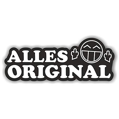 Folien-Zentrum - 2x Alles Original Smiley 15x6cm - hochwertiger Aufkleber Auto Tuning - OEM & JDM Auto Sticker - Lustige Aufkleber für Auto - Stickerbomb - Autoaufkleber - Made in Germany (2) von folien-zentrum