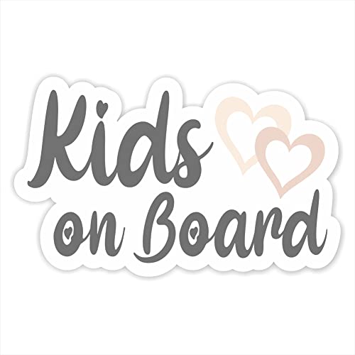 Kids on Board Aufkleber 12 x 7,5 cm an Bord in Auto Folie Sticker Kids Kinds Baby lustig süß 26 schnuller Herz Fußabdruck Fuß Tuning Decal von folien-zentrum