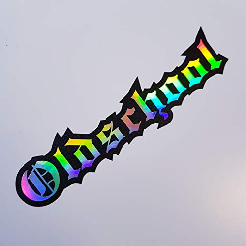 folien-zentrum - Oldschool Schriftzug Oilslick schwarz 13,5x3cm - hochwertiger Auto Aufkleber Farbwechsel - Rainbow Flip Flop Hologramm Effekt - JDM Tuning Sticker - Autoaufkleber Car Decal Fun von folien-zentrum