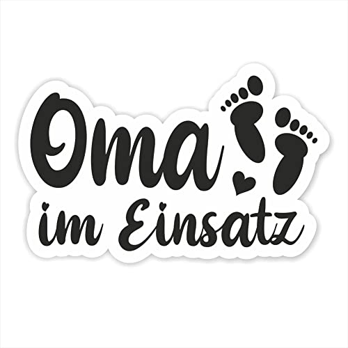 Folien-Zentrum - Oma im Einsatz 12,5 x 8 cm - hochwertiger Aufkleber Auto Tuning - Auto Sticker - Lustige Aufkleber für Auto - Car Sticker - Stickerbomb - Autoaufkleber - Made in Germany (1) von folien-zentrum