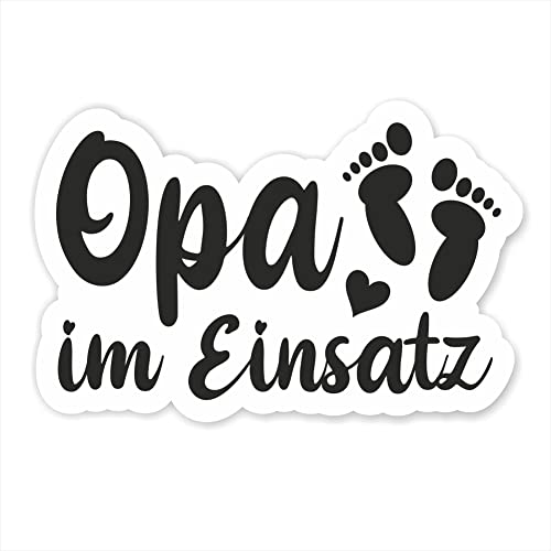 Folien-Zentrum - Opa Im Einsatz 12 x 8 cm - hochwertiger Aufkleber Auto Tuning - Auto Sticker - Lustige Aufkleber für Auto - Car Sticker - Stickerbomb - Autoaufkleber - Made in Germany (1) von folien-zentrum