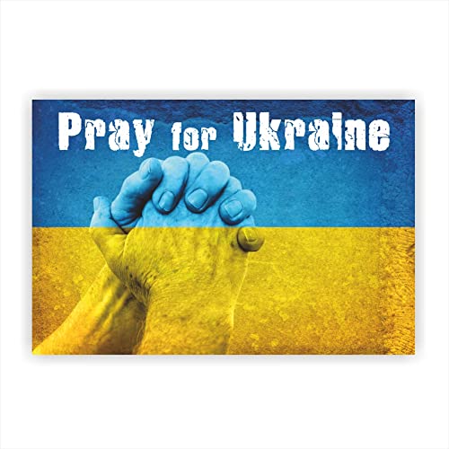 folien-zentrum Pray for Ukraine Aufkleber Autoaufkleber Peace Flagge Fahne Sticker Frieden 12 x 8 cm beten von folien-zentrum