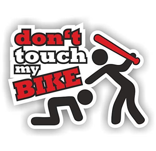 folien-zentrum - Dont touch my bike 12x9cm - hochwertiger Aufkleber Auto Tuning - OEM & JDM Autosticker - Lustige Sprüche - Decal für Auto - Sticker - Autoaufkleber - Stickerbomb - Made in Germany 309 von folien-zentrum