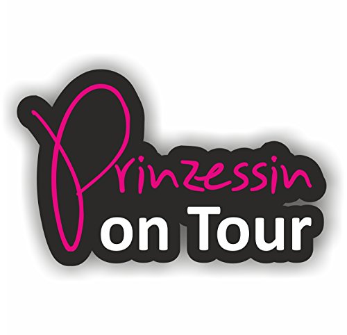 folien-zentrum - Prinzessin on Tour 12 x 7,5 cm - hochwertiger Aufkleber Auto Tuning - OEM JDM Auto Sticker Kids Kinder - Lustige Aufkleber für Auto - Autoaufkleber - Made in Germany von folien-zentrum