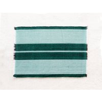 Sea Green Cotton Handloom Tischset, Gewebte Tischsets, Baumwoll-Tischset von folknlore