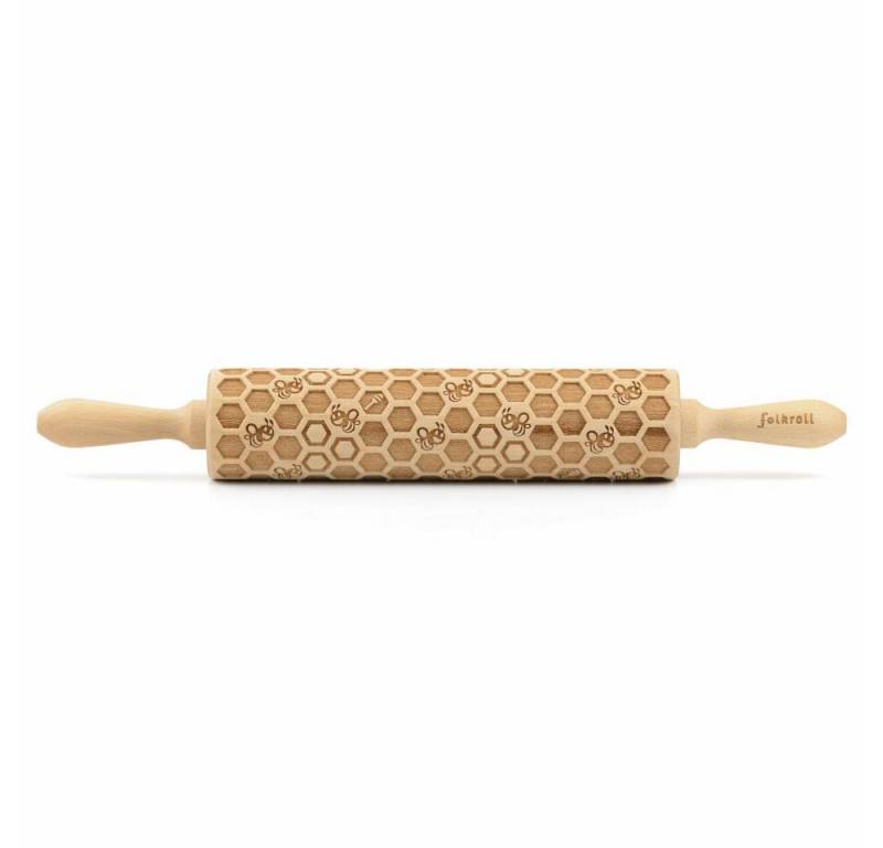 folkroll Teigroller Bienenwaben, groß, 43 cm Buchenholz folkroll Teigroller Bienenwaben, groß, 43 cm Buchenholz von folkroll