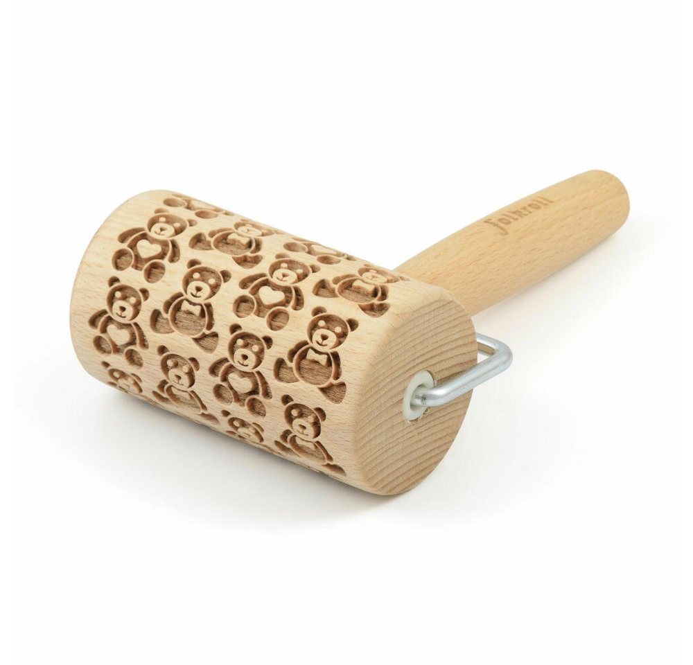 folkroll Teigroller Teddybären, mini, 9.5 cm Buchenholz folkroll Teigroller Teddybären, mini, 9.5 cm Buchenholz von folkroll