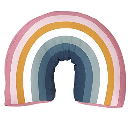 Regenbogen Plüsch Kissen Bogen U Form Nackenkissen Stofftier Stoffpuppe Kissen Für Spielzimmer Kinder Schlafen Dekokissen Sofa Schlafzimmer Dekoration von follwer0