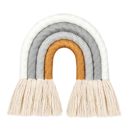 follwer0 Regenbogen Makramee Traumfänger Boohoo Dekorationen Wandbehang Wandteppich Für Kinderzimmer Wandregal Dreamcatcher Wandteppich Wandkunst Quaste Baumwolle Deko von follwer0