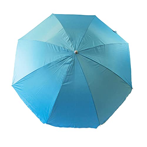 fondosub Sonnenschirm für Strand, Nylon, UV-Schutz, 180 cm, neigbar, himmelblau von fondosub