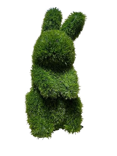 foolonli Gartendekoration Grasfigur Hase aufrecht sitzend Dekofigur aus Kunstrasen 48 cm Hoch wetterfest by Kögler von foolonli