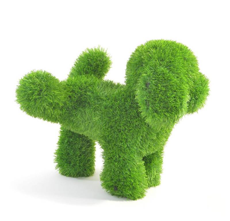 foolonli Gartenfigur Garten Grasfigur pinkelnder Hund Deko Kunstrasen 35cmH wetterfest von foolonli