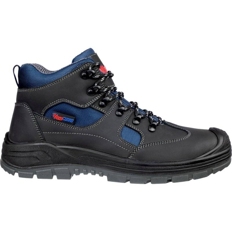 footguard SAFE MID robuster hoher Sicherheitsschuhe S3 schwarz/blau Gr. 45 von footguard
