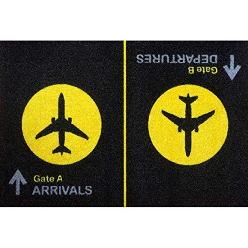 Fußmatte Arrivals/Departures Fußabtreter Türmatte Schmutzmatte Schmutzfangmatte Felpudo Doormat Paillasson Zerbino Fussmatte Ankunft/Abflug von for-collectors-only