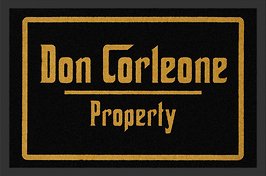 Fussmatte Don Corleone Property ! Fußabtreter Godfather Der Pate Türmatte Fußmatte Schmutzmatte Schnutzfangmatte von for-collectors-only