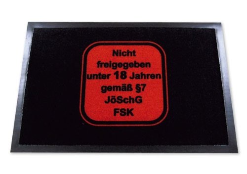 Fussmatte FSK18 Fußmatte Schmutzmatte Türabstreifer Türmatte Fußabstreifer - nicht freigegeben FSK 18 von for-collectors-only