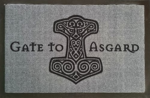 Gate To Asgard Fussmatte Wikinger Fußmatte Schmutzmatte Türabstreifer Türmatte Odin Fußabstreifer Teppich doormat von for-collectors-only