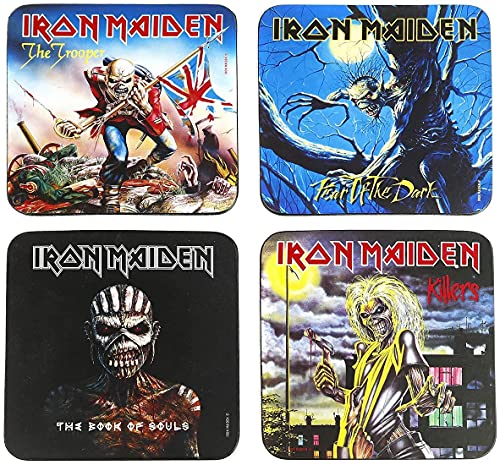 Iron Maiden Untersetzer Set 4er Pack Coaster Bierdeckel Coasters Set The Trooper Killers Book of Souls von for-collectors-only