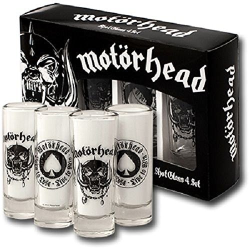 Motörhead Schnapsgläser 4 Shotgläser England & Born To Lose Shot Glass 4 Set NEU von for-collectors-only