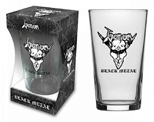Venom Glas Black Metal Logo England Bierglas Longdrink Glas XL Trinkglas Pint Glass von for-collectors-only