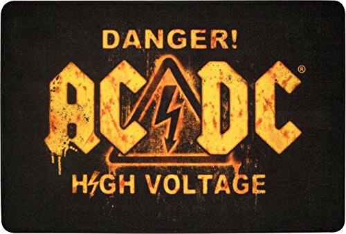 for-collectors-only AC/DC Teppich Danger! High Voltage Fussmatte 50 x 80cm Fototeppich AC/DC Deko Carpet Fußmatte von for-collectors-only
