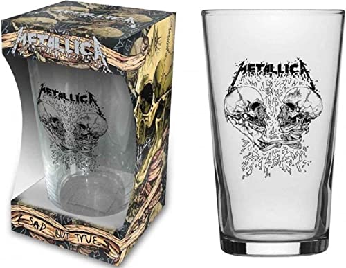 for-collectors-only Metallica Glas Sad But True Bierglas Longdrink XL Trinkglas Pint Glass, Klar von for-collectors-only