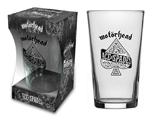 for-collectors-only Motörhead Glas Ace of Spades Logo England Bierglas Longdrink Glas XL Trinkglas Warpig Pint Glass von for-collectors-only