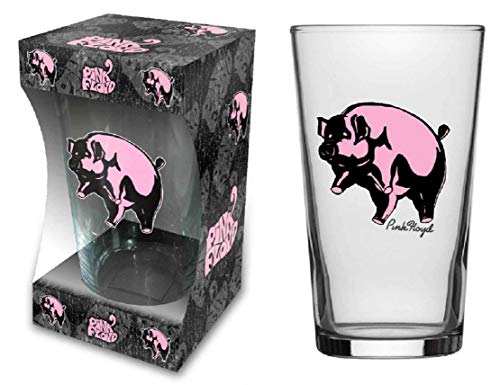 for-collectors-only Pink Floyd Glas Animals Pig Logo England Bierglas Longdrink Glas XL Trinkglas Pint Glass von for-collectors-only