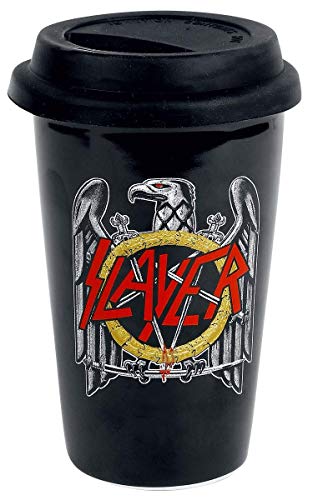 for-collectors-only Slayer Tasse Reisebecher XL Kaffeetasse Eagle Logo Becher Trinkbecher Travel Mug Kaffeebecher Reisetasse von for-collectors-only