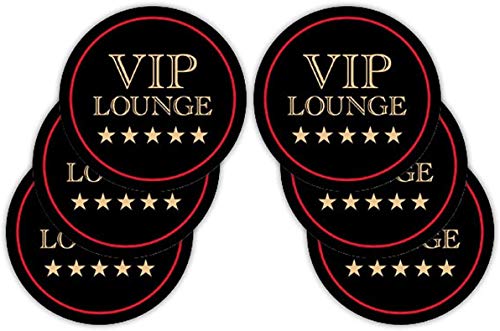 for-collectors-only VIP Lounge Untersetzer V I P Coaster 6er Set Bierdeckel 6 Stück V.I.P. 5 ***** von for-collectors-only