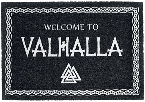 for-collectors-only Welcome to Valhalla Fussmatte Wikinger Walhalla Fußmatte Schmutzmatte Türabstreifer Türmatte Odin Fußabstreifer Teppich Doormat von for-collectors-only