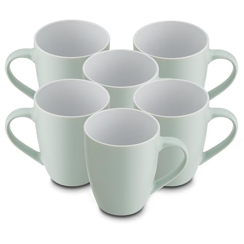 for friends 6 Stück Kaffeebecher 300ml aus hochwertigem Steinzeug, Kaffeetasse in mintgrün, Kaffeebecher mit Henkel, Spülmaschinen- & Mikrowellengeeignet for friends 6 Stück Kaffeebecher 300ml aus hochwertigem Steinzeug, Kaffeetasse in mintgrün, Kaffeebecher mit Henkel, Spülmaschinen- & Mikrowellengeeignet von for friends