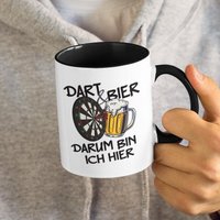 Dart Und Bier - Kaffeetasse Dartscheibe Bierglas Lustige Tasse Tolle Kombination Biertrinker Dartspieler Saufen von forUprint