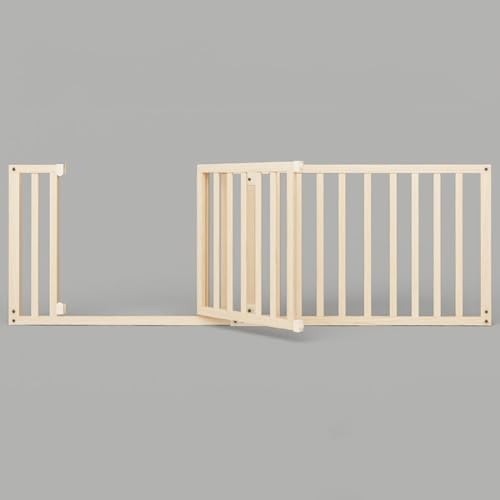 Extra langes Bettgitter aus Holz – stabile herunterklappbare Bettgitter für soliden Fallschutz – verbessert die Schlafsicherheit mit Schlafschutz (Größe: 180 cm, Farbe: B) von forestalk