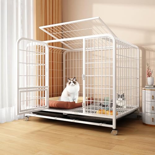 Outdoor Cat House Cat Cages Gehäuse, Große Katze Catio, Katzengehäuse Im Freien Auf Rädern Und Ausziehbare Schublade, Mit Eine Super Große Zugangstür, Für Glückliche Katzenartig(Size:78*55*70cm,Color von forestalk