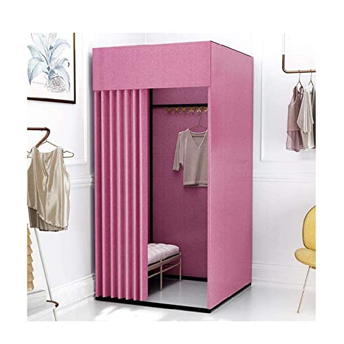 Umkleidekabine für Bekleidungsgeschäft, Umkleidezimmer, einfacher Umkleideraum mit Metallrahmen, besserer Sichtschutz, Ankleideraum, einfach zu montieren, Zeitgenössisch (Größe: 100 x 100 x 200 cm von forestalk