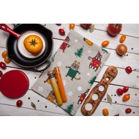 Leinen/Baumwolle Küche Handtücher, Tee-Handtücher, Bauernhof Haus Küche, Housewarminggeschenk, Weihnachten Katzen Design, Spaß Weihnachtsgeschenk von formaliberum