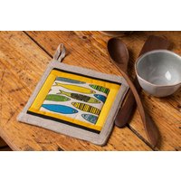 Leinen Patchwork Topflappen von formaliberum