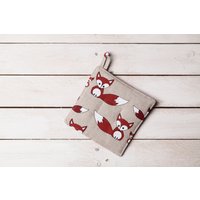 Leinen Topfhalter, Fuchs Design, Weihnachtsgeschenk, Geschenk Für Frau, Zur Wohnungsweihung, Fuchsliebhaber von formaliberum