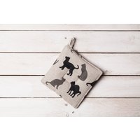 Leinen Topfhalter, Schwarze Katzen Design, Weihnachtsgeschenk, Geschenk Für Frau, Zur Wohnungsweihung, Katzenliebhaber von formaliberum