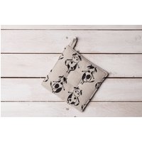 Leinen Topflappen, Bauernhof Küche, Lustige Kuh Design, Weihnachtsgeschenk, Geschenk Für Frau, Liebhaber, Tiere von formaliberum