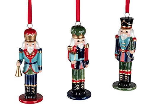 3er Set Dekohänger Nussknacker | 11 cm | Hänger Dekofigur | Baumschmuck Aufhänger von formano
