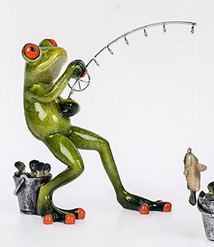 formano Dekofigur lustiger Frosch als Angler, hellgrün, stehend, 15 cm formano Dekofigur lustiger Frosch als Angler, hellgrün, stehend, 15 cm von formano