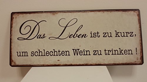 Dekoschild mit Lebensweisheit, Metall, 30 x 12 cm von formano