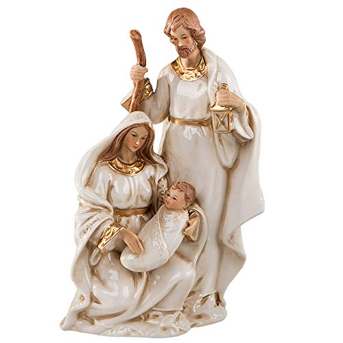 formano Deko-Figur Heilige Familie aus Porzellan, 18 cm, 1 Stück, Creme-Gold von formano